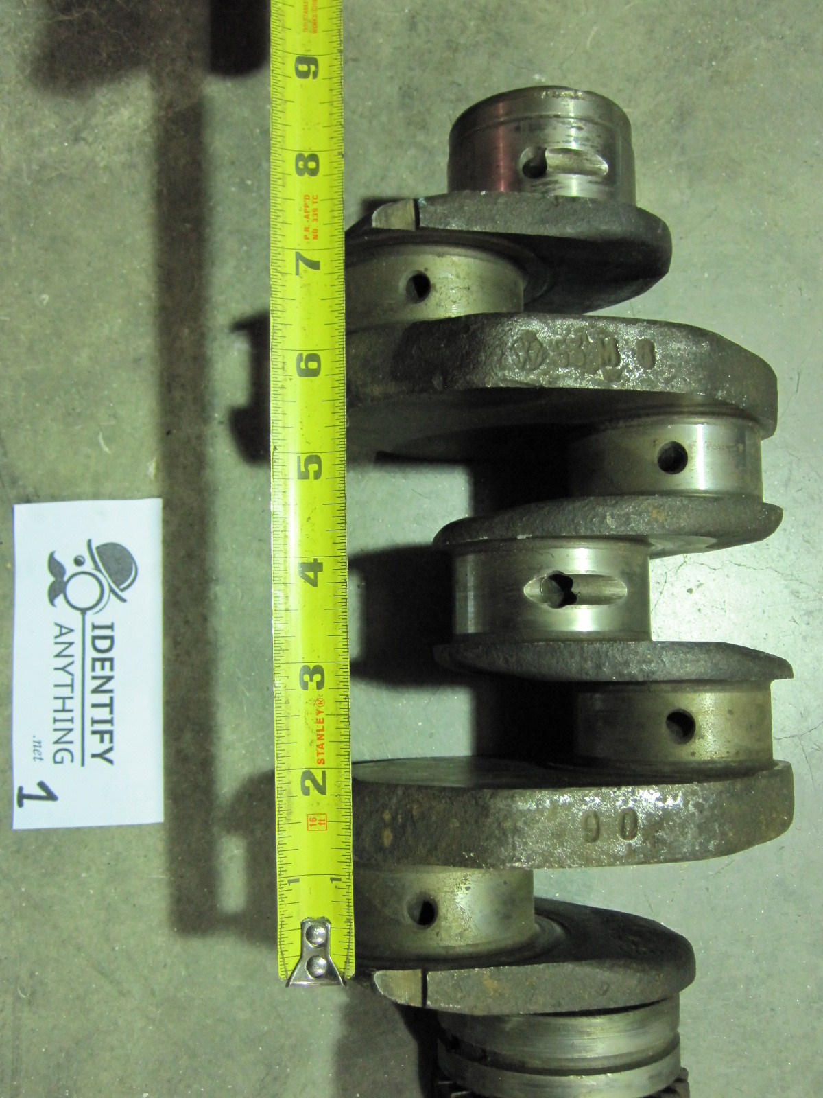 Air cooled VW 13001600 Type 1 crankshaft. Found in Beetles, Karmann