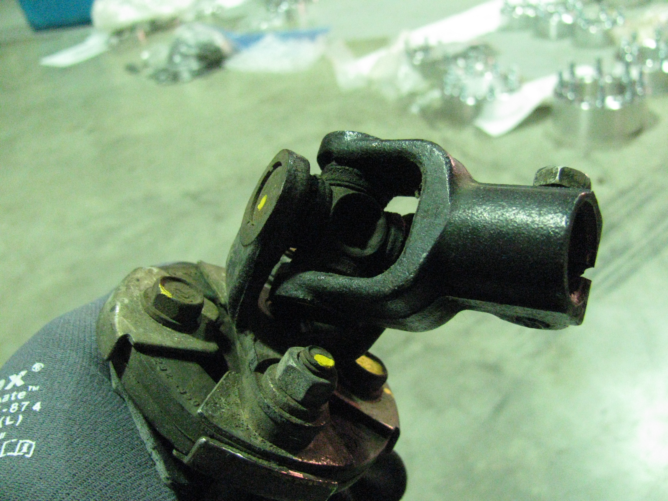 This is a Toyota pickup intermediate steering shaft. It fits the