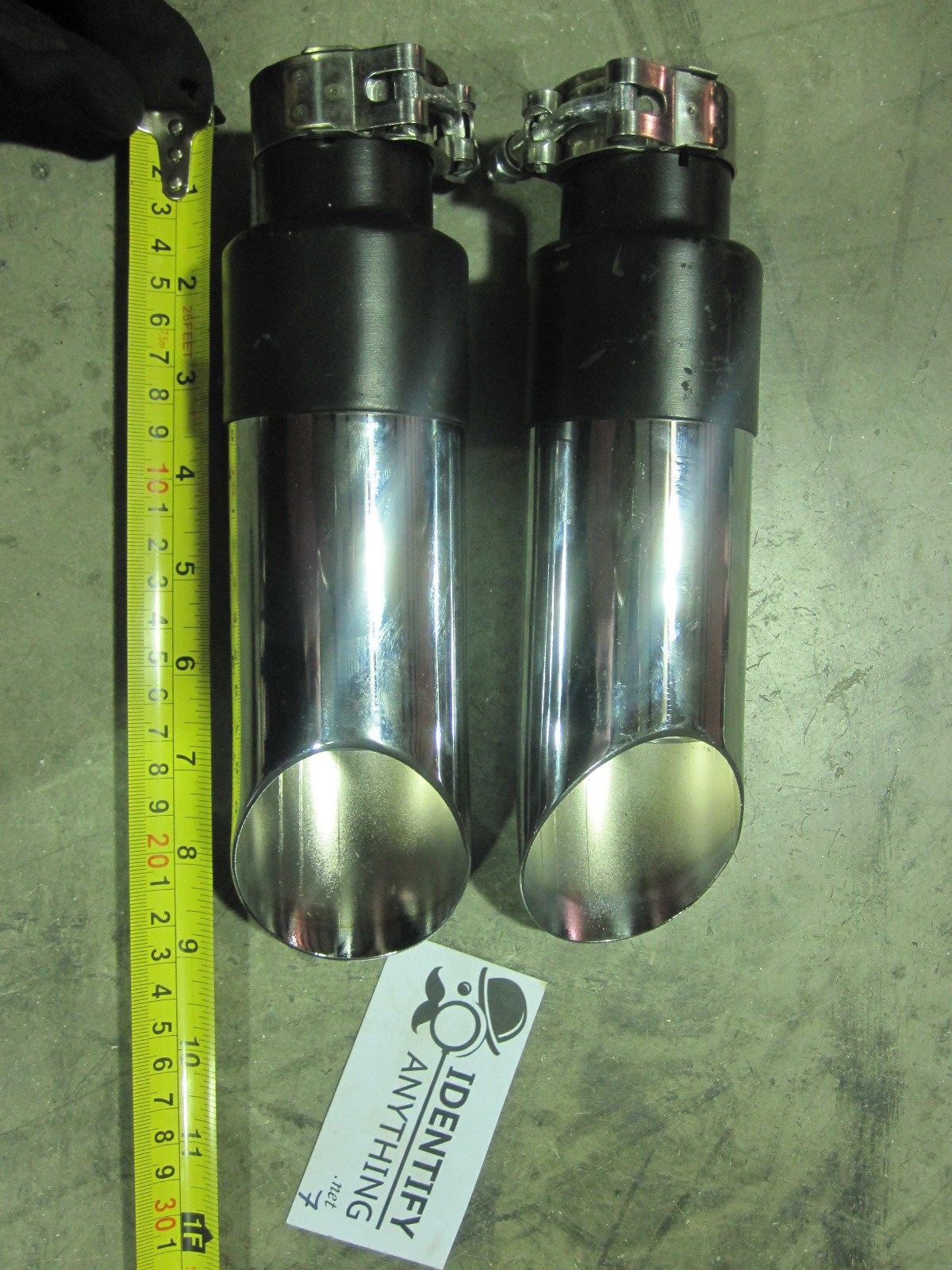 With that style clamp they just look to be universal exhaust tips. Not