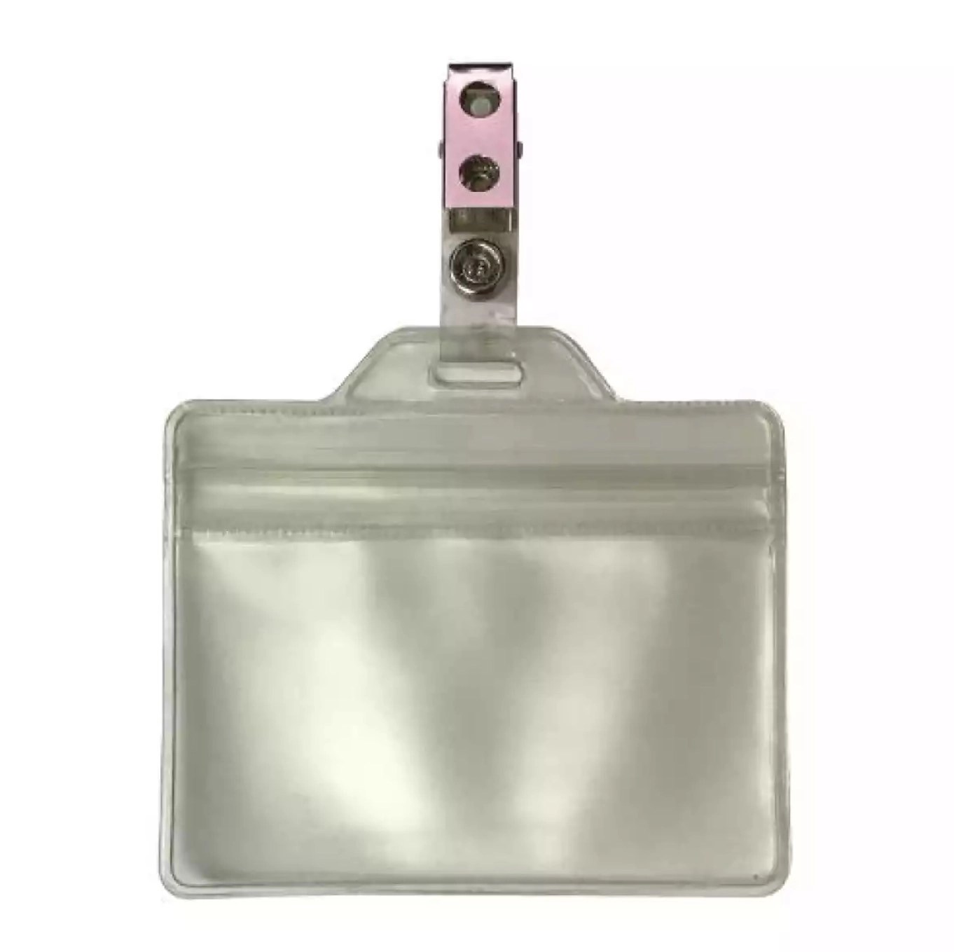 METAL BADGE CLIPS WITH ZIP LOCK HOLDER Identity Malaysia