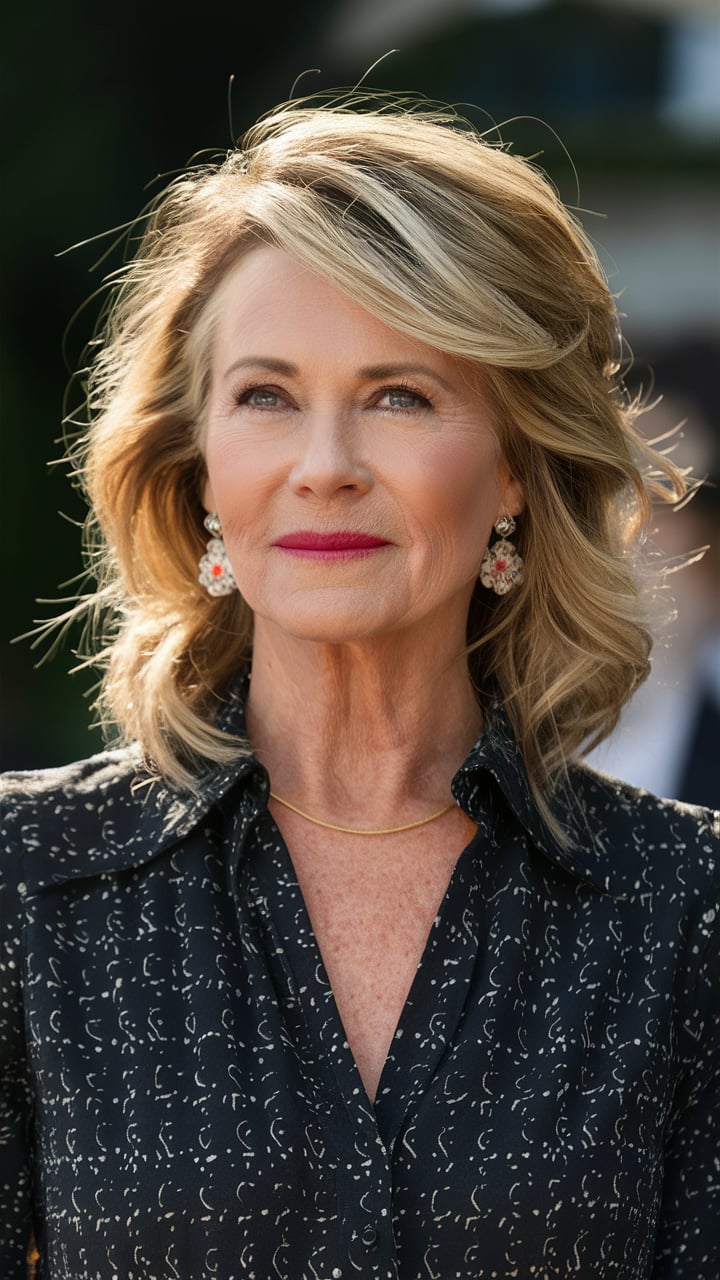 Medium Long Hairstyles over 60 Woman 35 Classy Picks