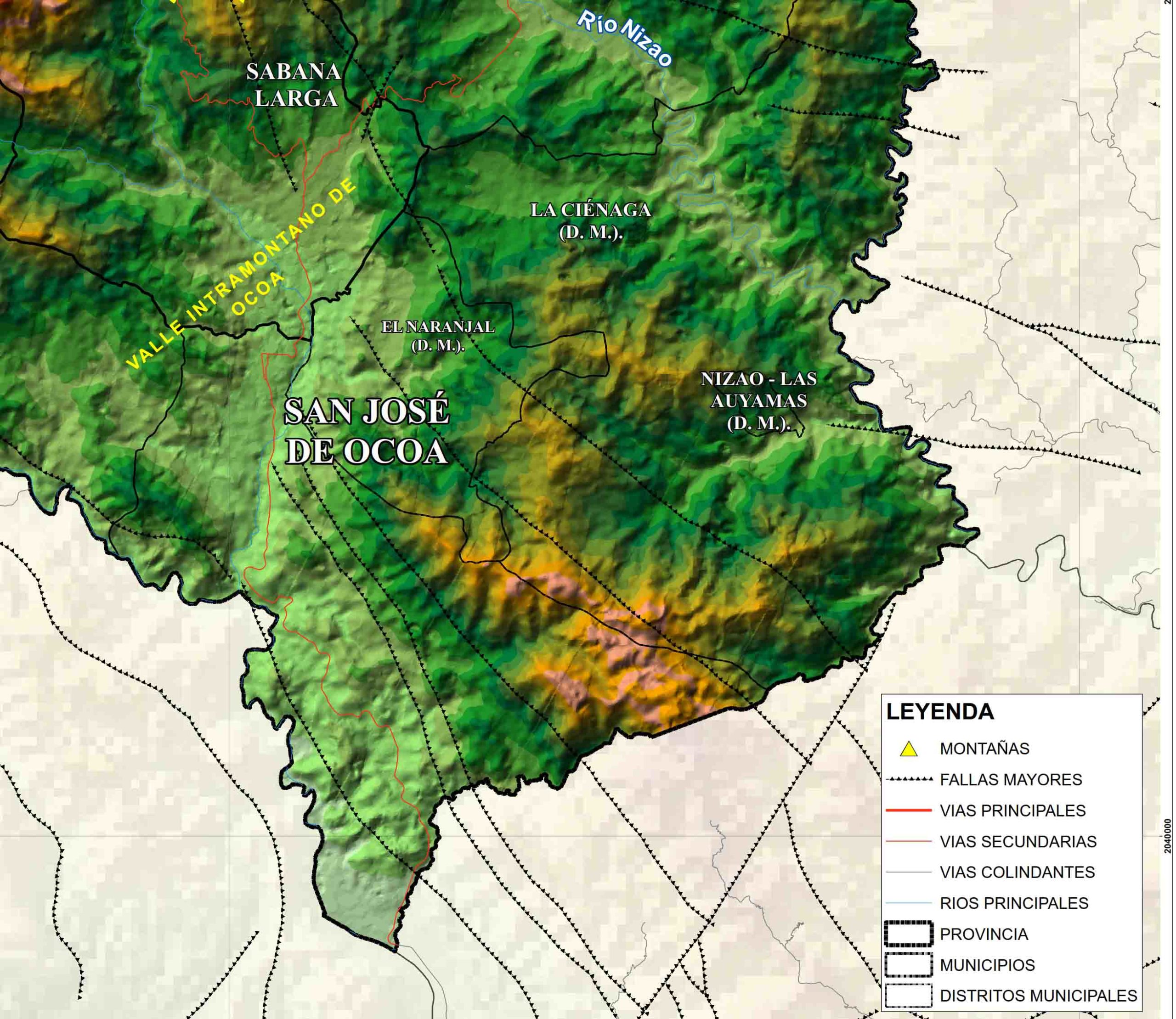 San José de Ocoa Province Geomorphological Map Spatial Data