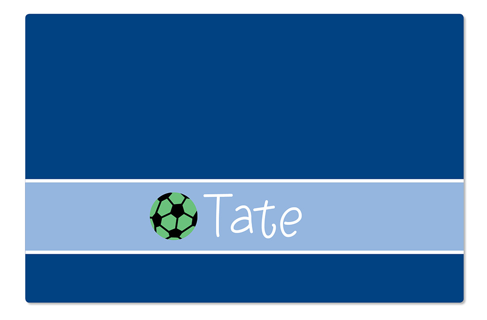 Soccer Blue Laminated Placemat iDesign + Co