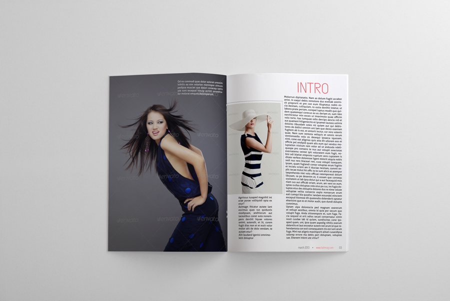 Fashion Magazine Template 24 Pages Magazines