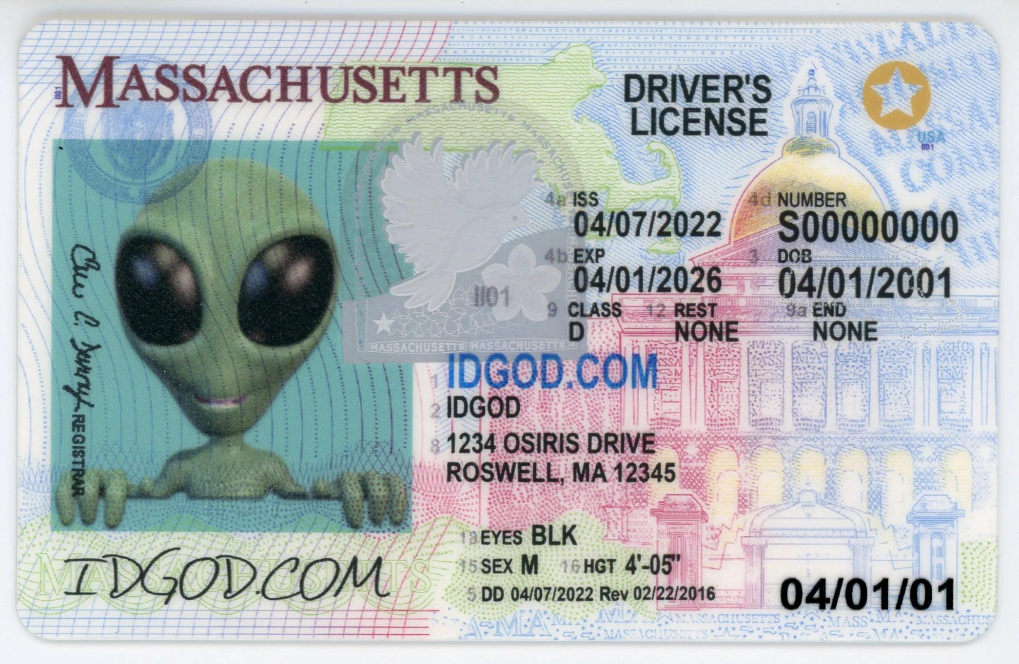 Massachusetts Fake ID Idgod Official Fake ID Maker site