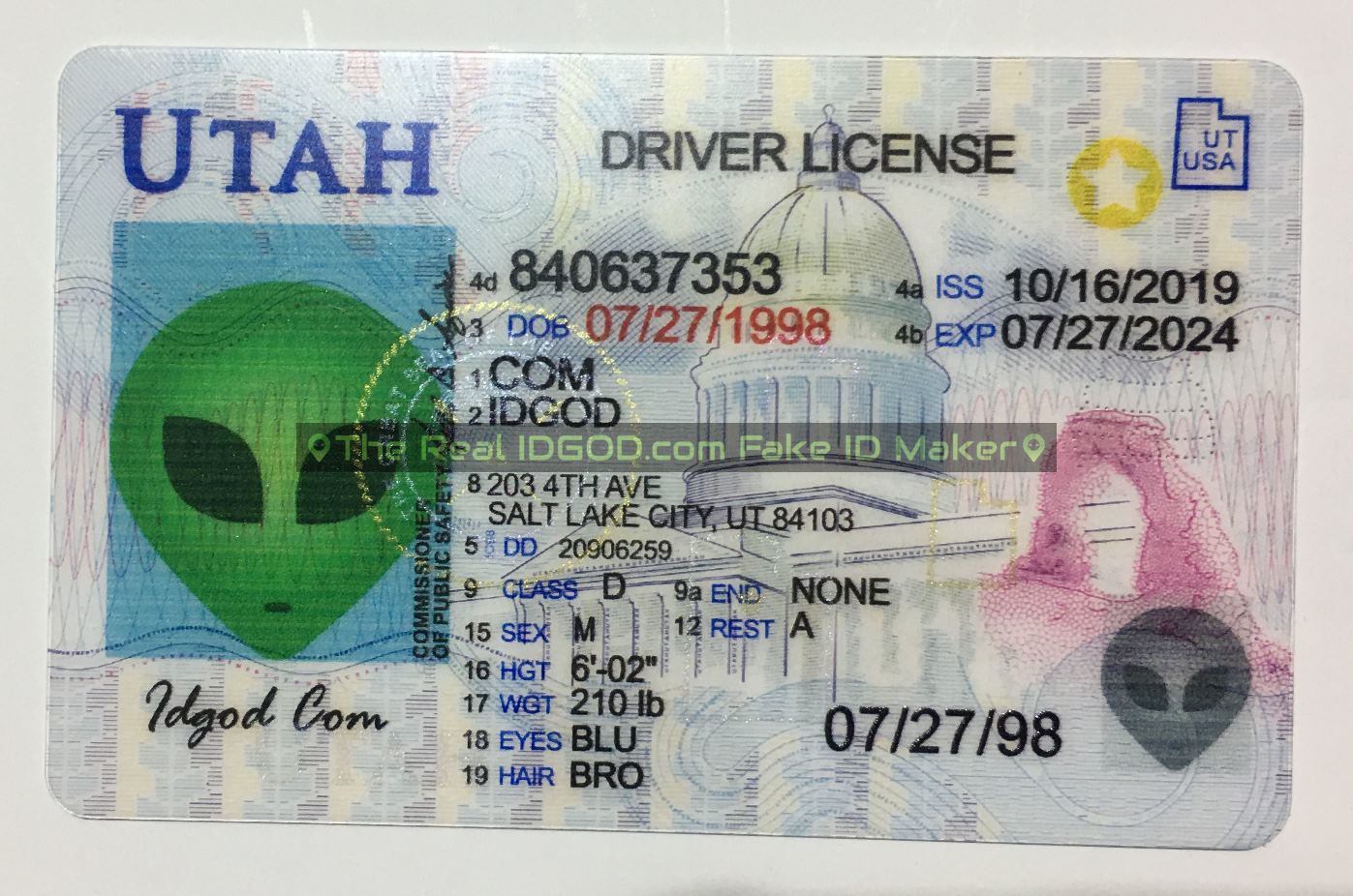 Utah Fake ID IDGod Is The Best Scannable Fake ID Maker