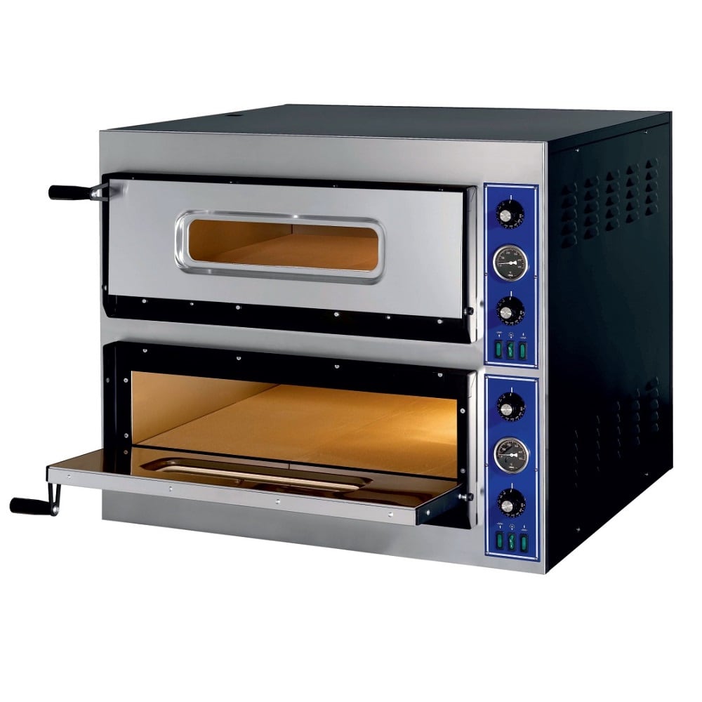 Horno eléctrico de pizza, diámetro 320mm. 2 cámaras, 12 pizzas