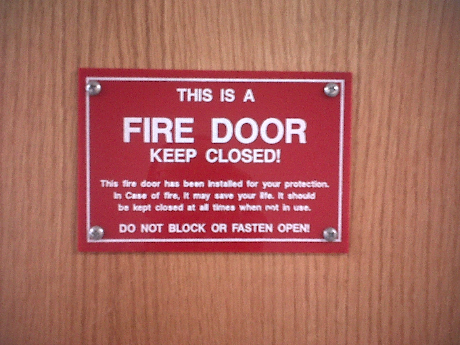 I Dig Hardware » Fire Door Sign