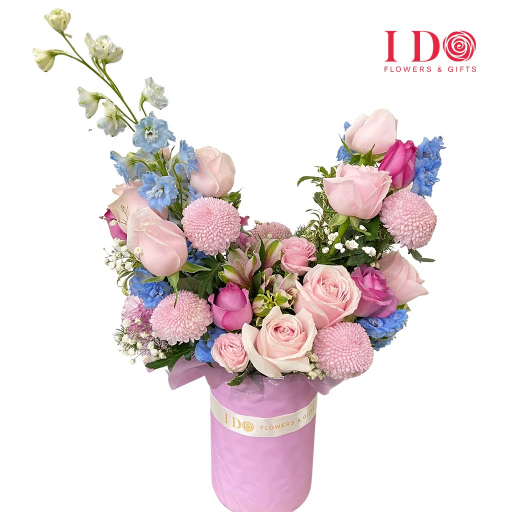 Heart Shaped Bloom Box ATF34 I DO Flowers & Gifts