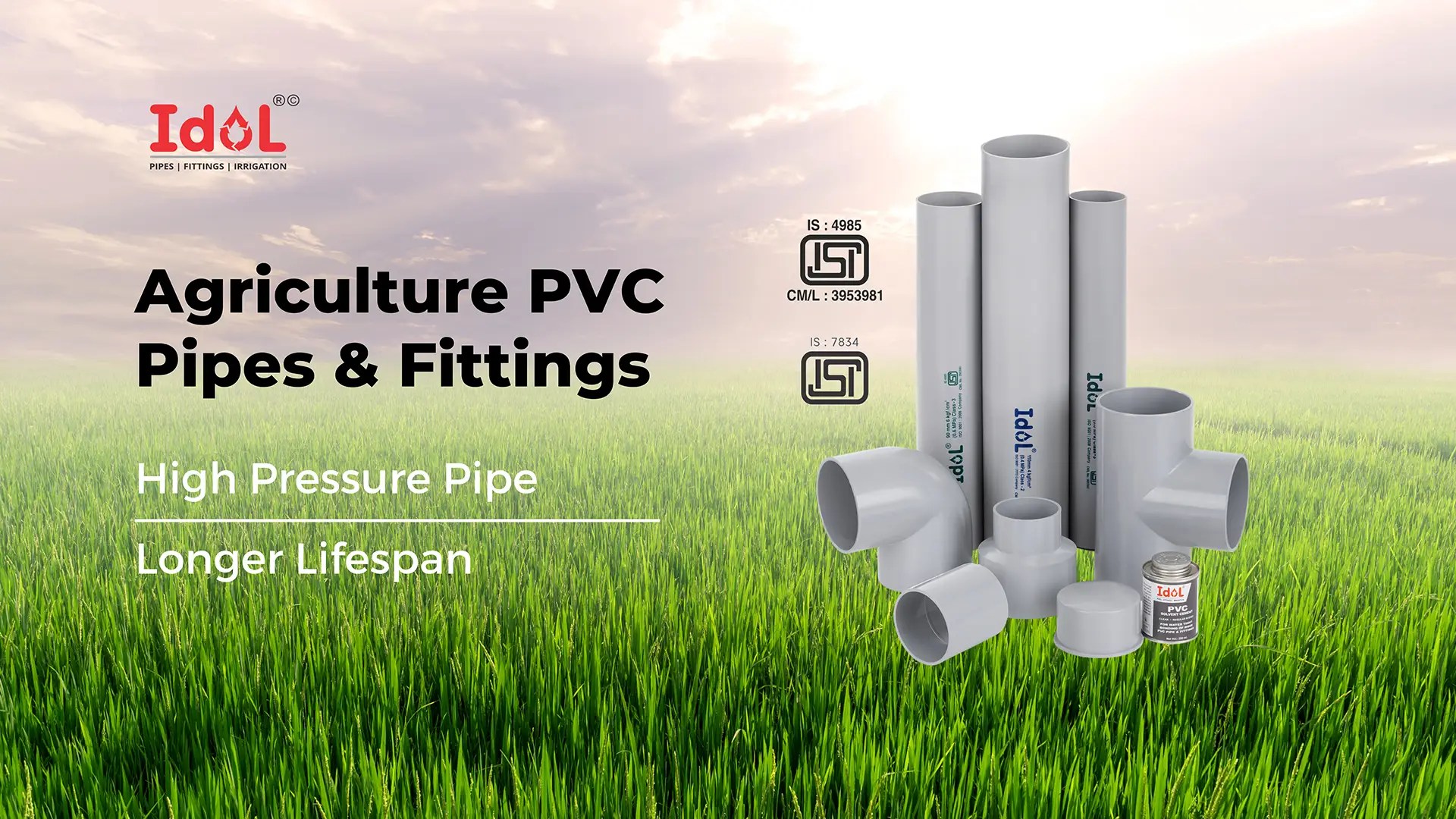 Agriculture PVC Pipes Fittings Idol Pipe Fittings and Irrigation