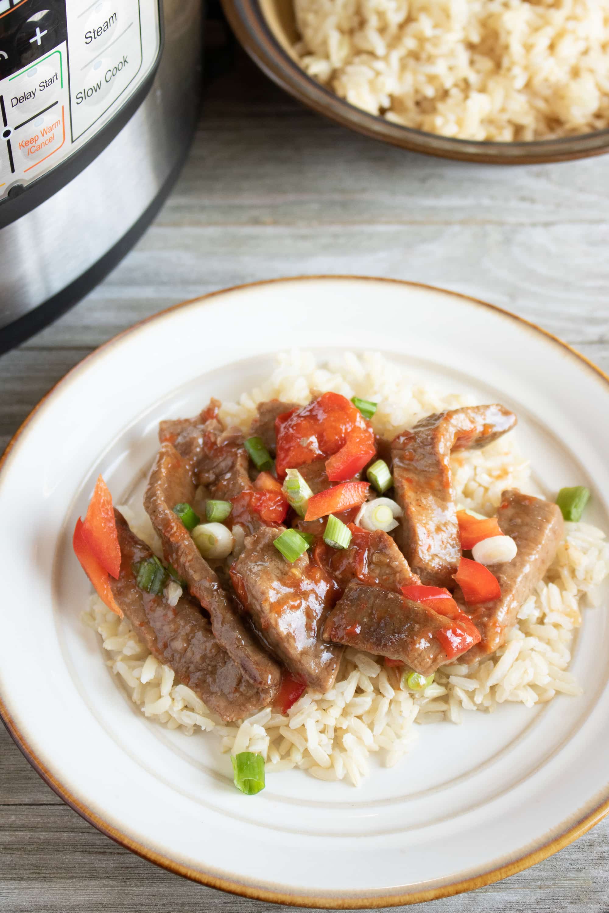 Instant Pot Chinese Pepper Steak I Don't Have Time For That!