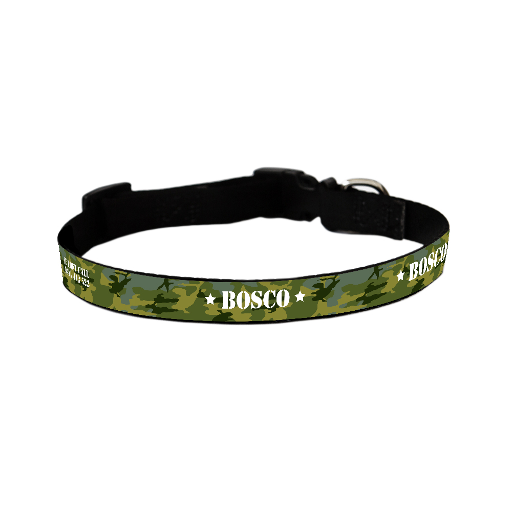 Dog Collar Camouflage [IDPC100] 29.95 IDPET, Personalised Pet