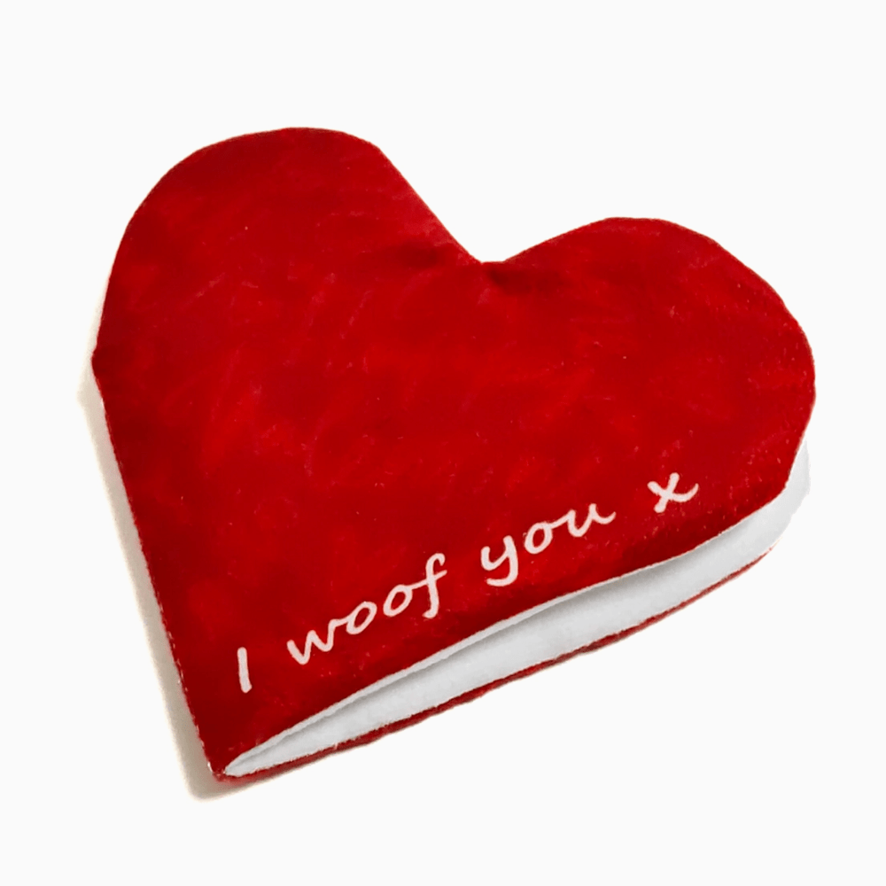 Dog Toy Heart love note [IDPTCD_iwoofyouheart] 21.95 IDPET, Personalised Pet Products with