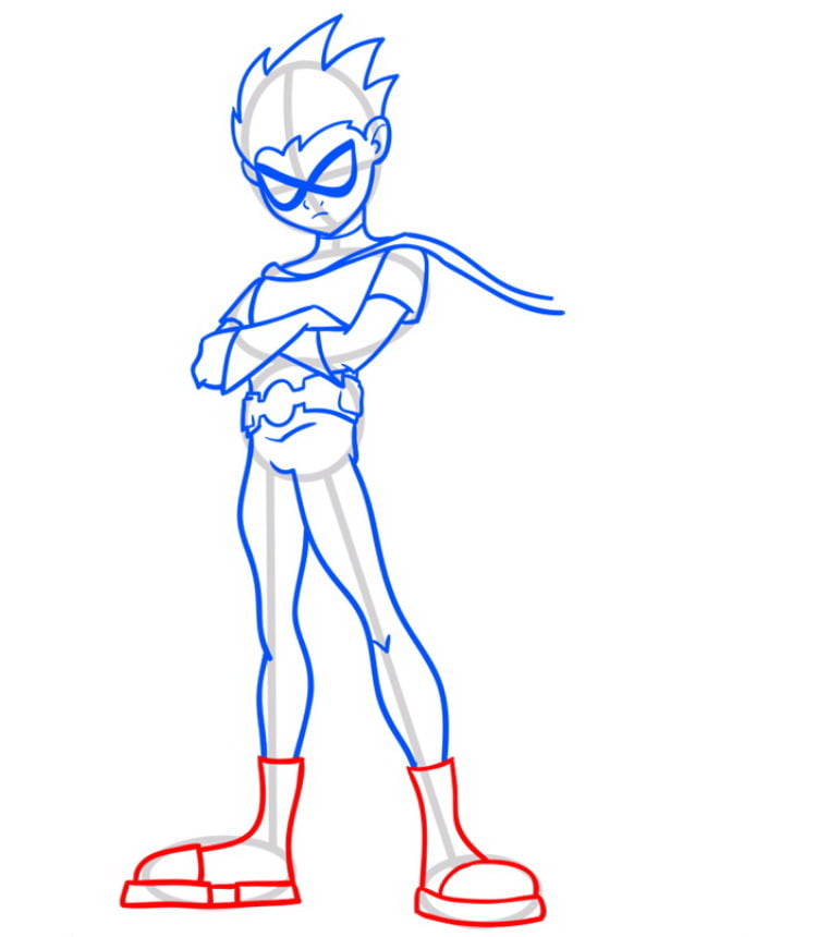 рисовать героев из мультфильма юные титаны