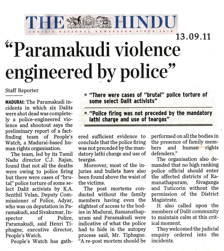 Press Clippings Access to justice International Dalit Solidarity