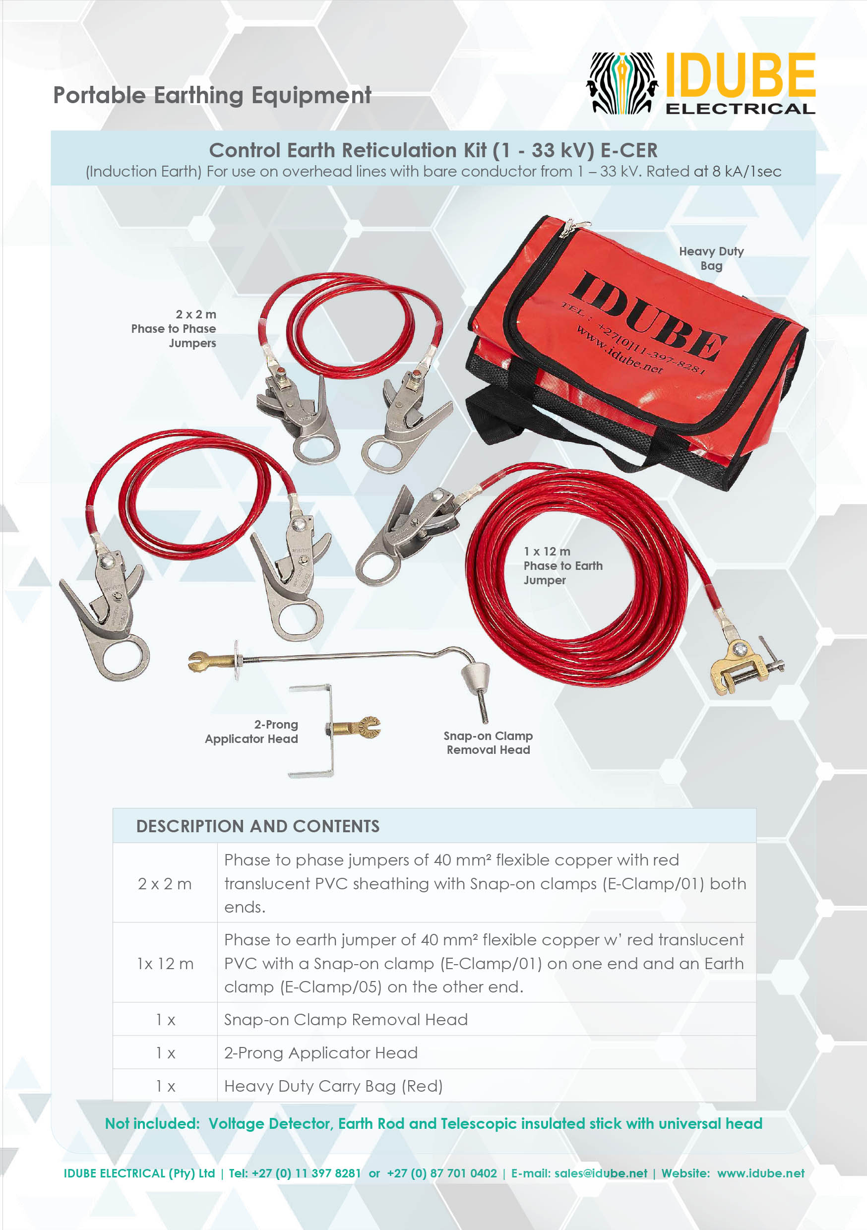 Portable Earthing Equipment Idube Electrical