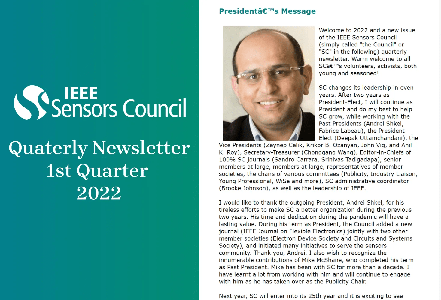 IEEE Sensors Activities IEEE Sensors Council