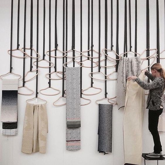 Visual Merchandising cute way to display scarves Italian ELearning