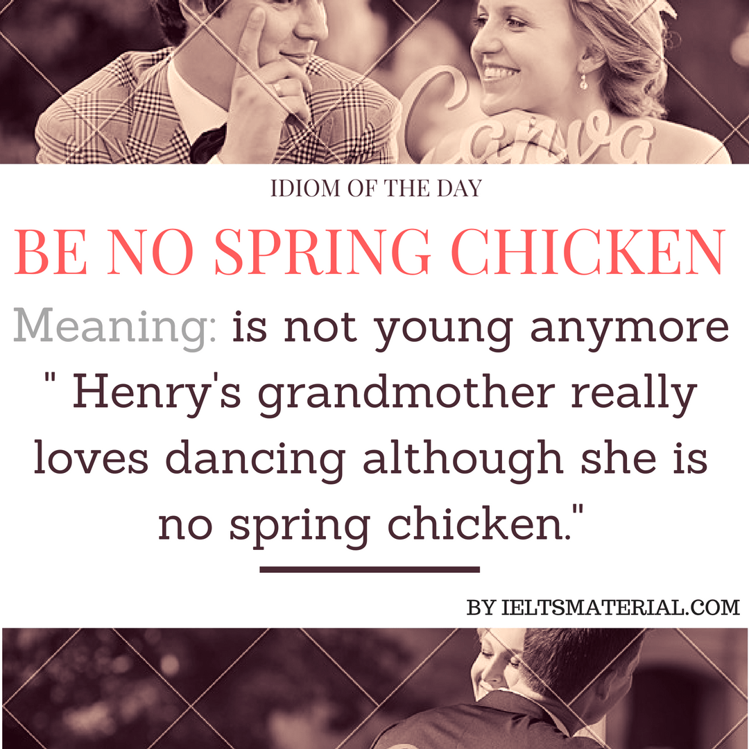 Be No Spring Chicken Idiom Of The Day For IELTS