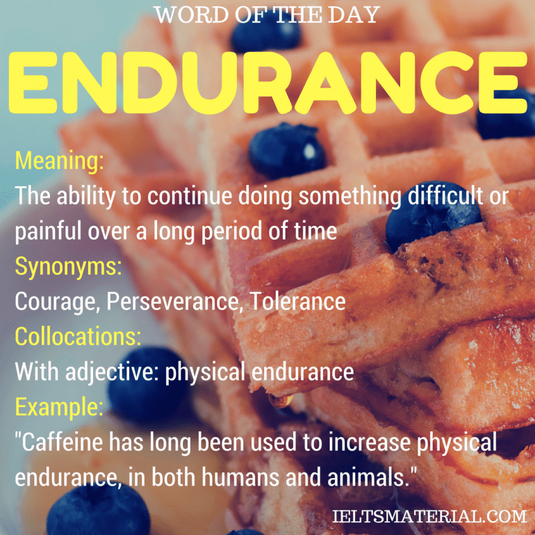 Endurance Word Of The Day For IELTS Speaking And Writing