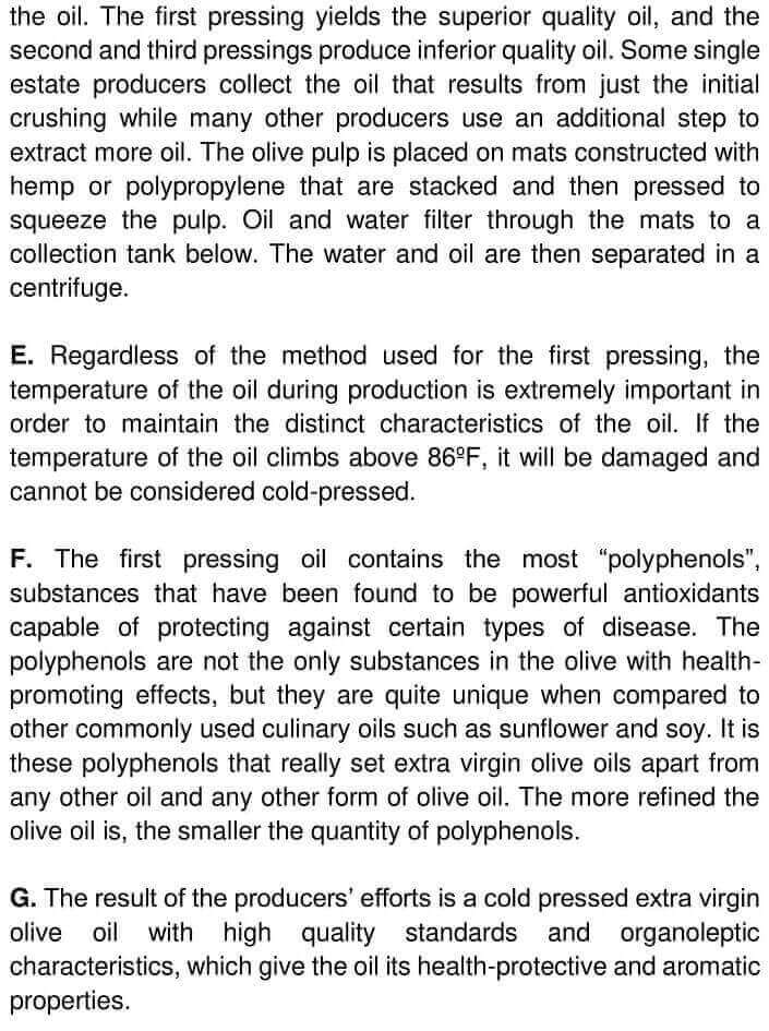 Olive Oil Production IELTS Reading Answers