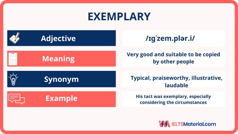 Exemplary – Word of the Day for IELTS Speaking & Writing