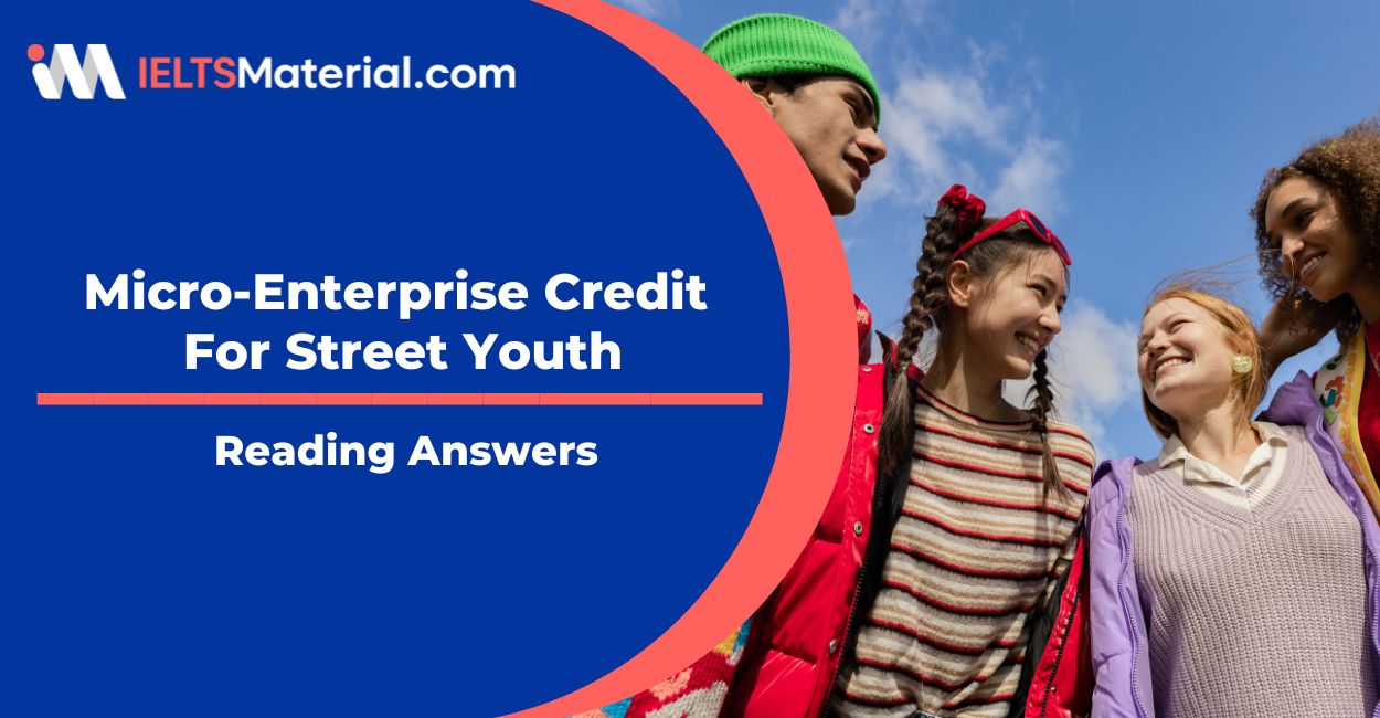 MicroEnterprise Credit For Street Youth Reading Answers