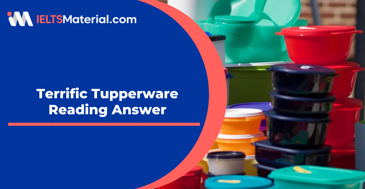 Terrific Tupperware Reading Answer