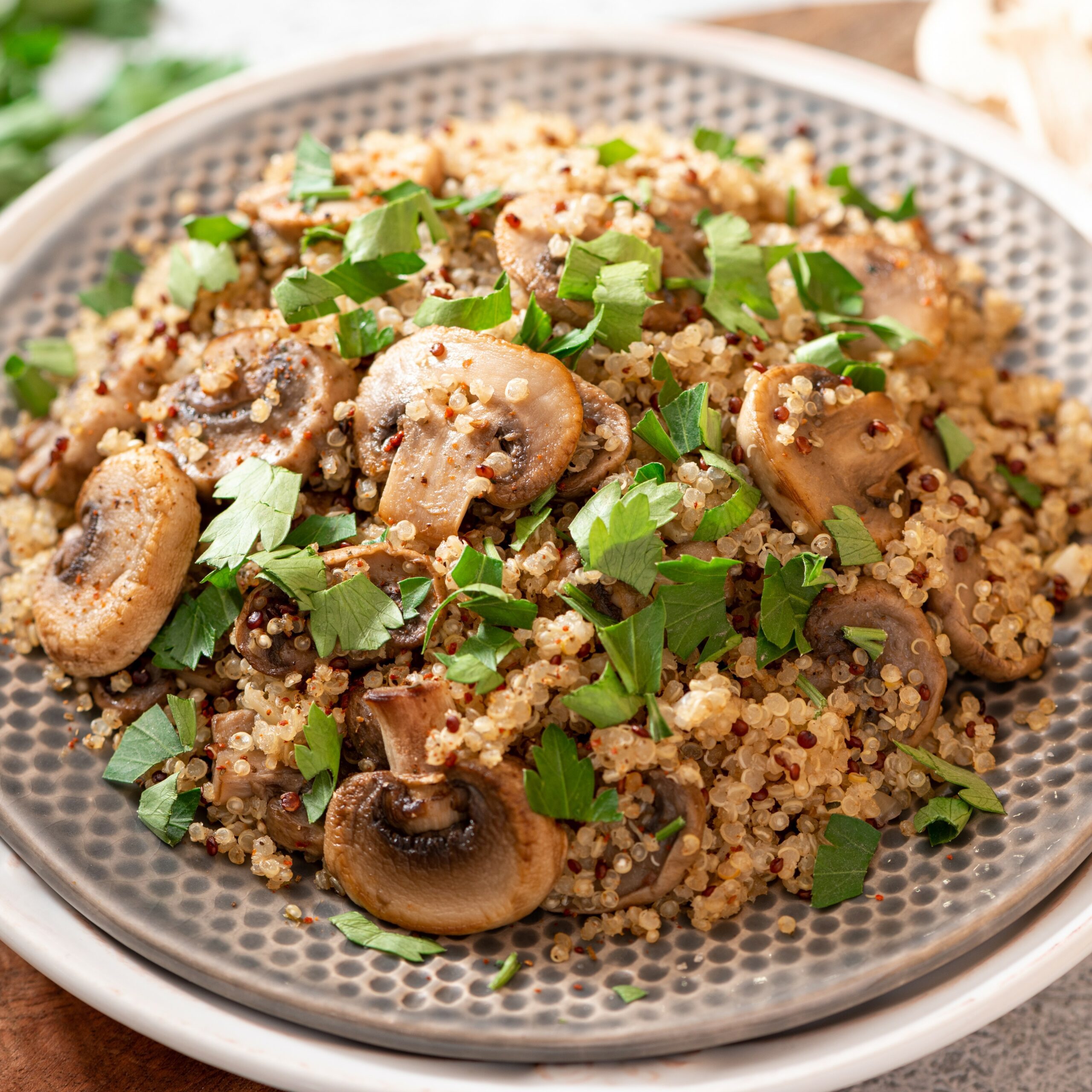Mushroom Garlic Quinoa IFANCA