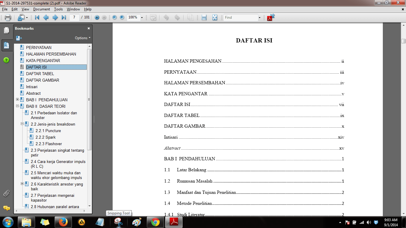 Bookmark Skripsi Adalah Satu Trik