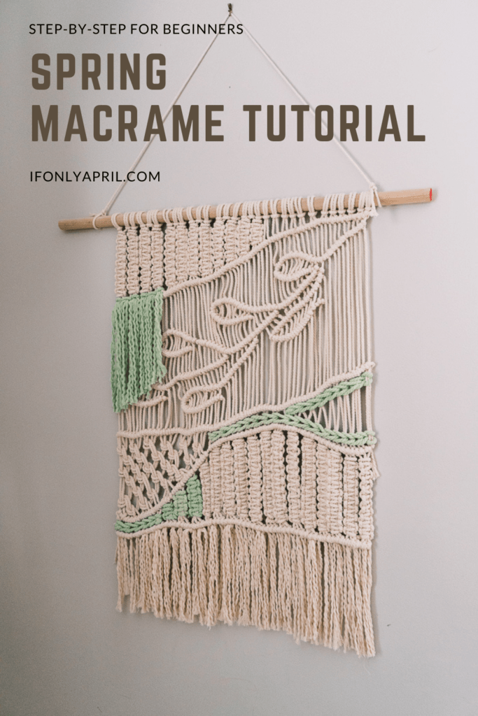 How to macrame wall hanging with vine and leaf If Only April