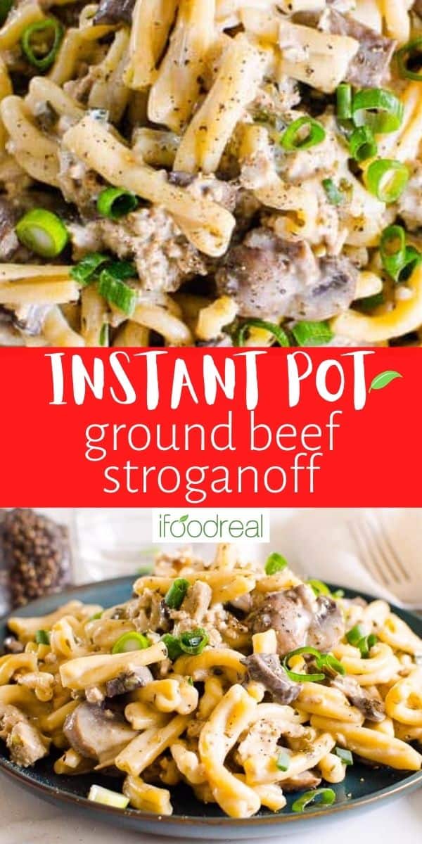 Instant Pot Ground Beef Stroganoff