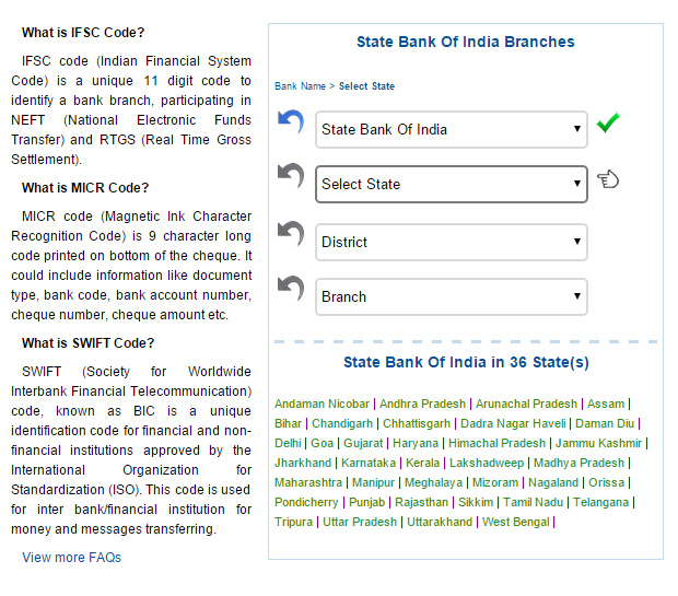 IFSC Code for SBI Bank The Bank IFSC Code