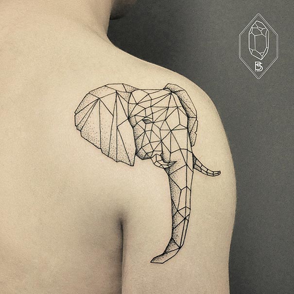 Geometric Line And Dot Tattoos By Bicem Sinik Http://Ift.tt/1Eb0Zak - Creative As Many