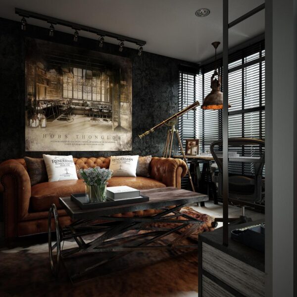 Interior and Furniture Designs Three Dark Colored Loft