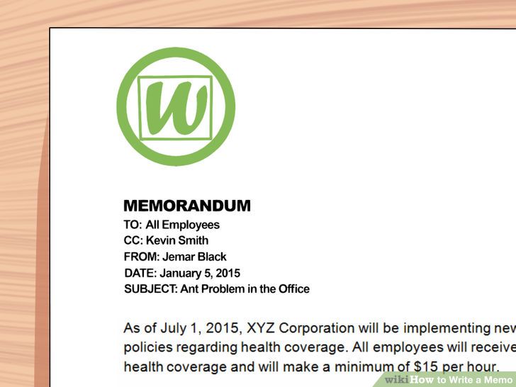 How to write a short memo