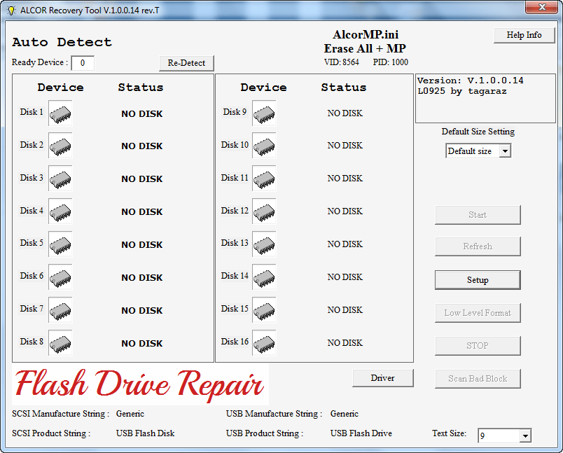 Flash Drive Repair — Download Alcor Recovery tool for repairing Alcor...