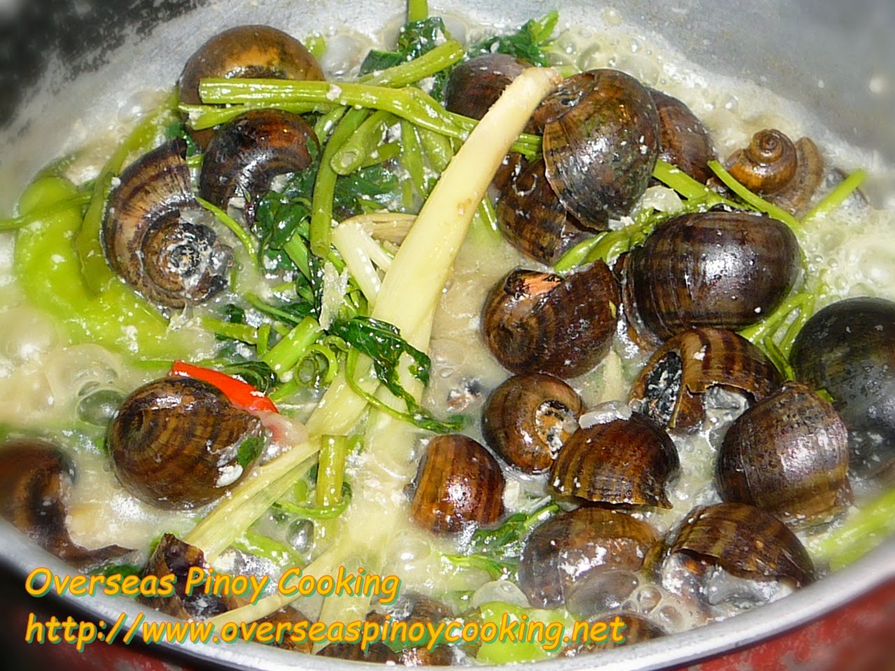 Ginataang Kuhol with Kangkong Filipino Food Recipes