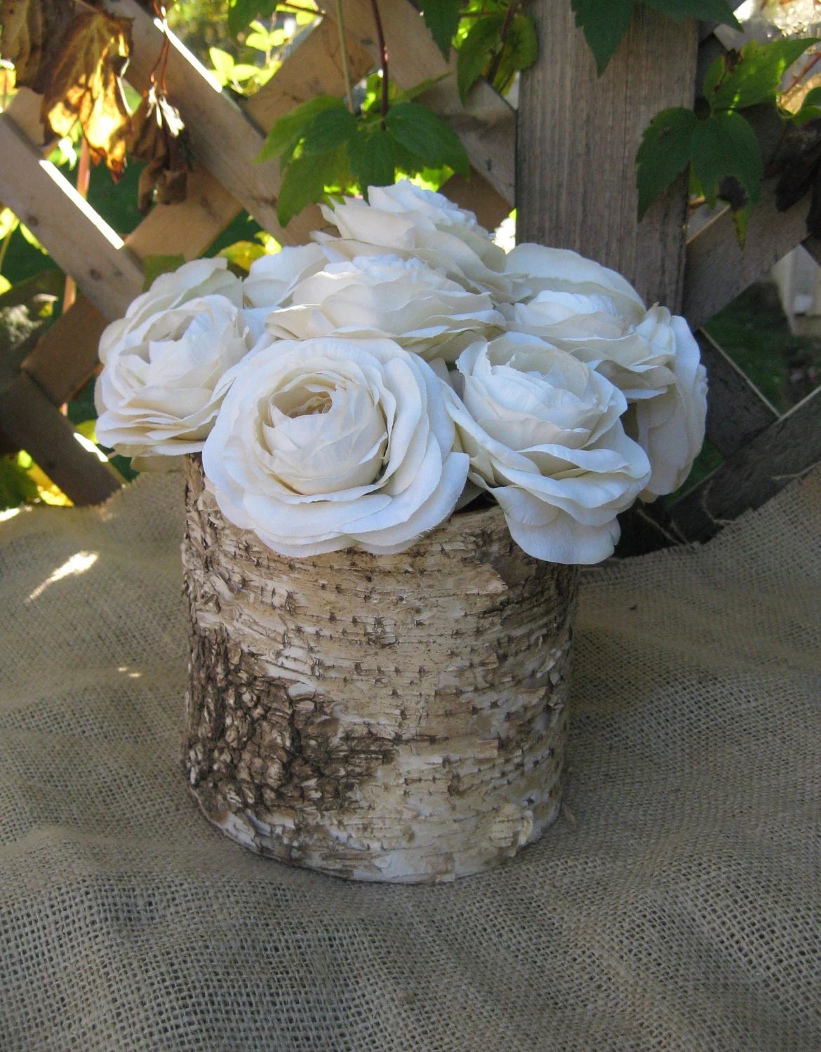 Custom Wedding Accessories Birch Bark Vase Rustic for Your Wedding