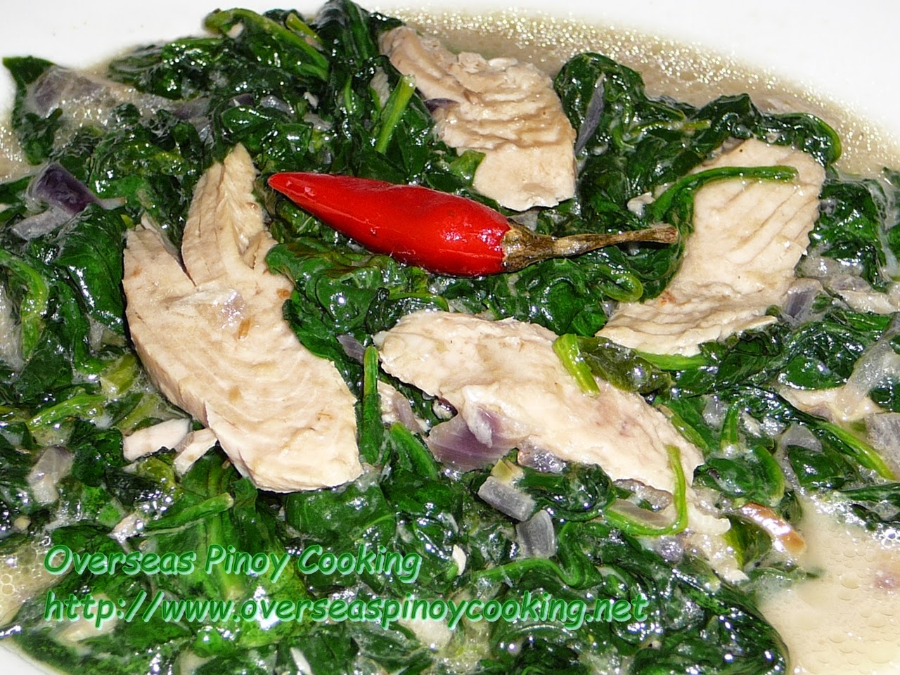 Ginataang Canned Smoked Tuna with Spinach Panlasang Pinoy Recipe