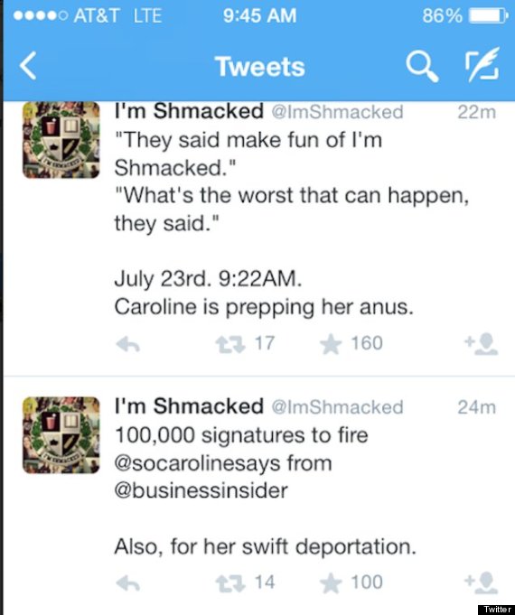 I’m Shmacked Founder Threatens Business Insider Reporter’s Anus