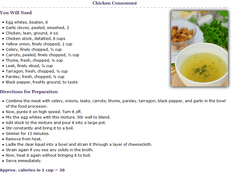 Liquid Diet Recipes for Weight Loss Chicken Consommé gosmartphone