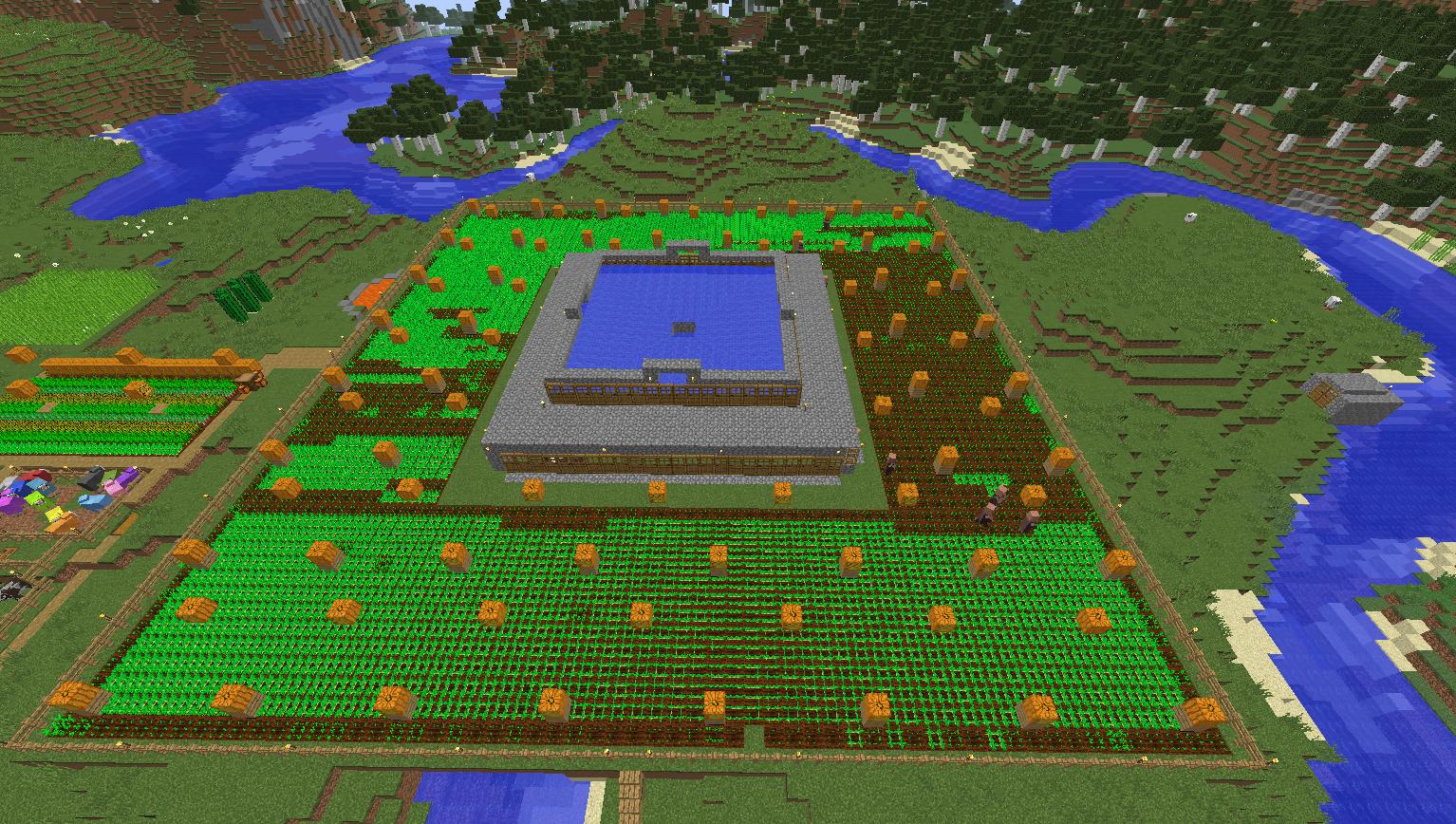 A virtual tour of my zombiesiegeproof villager compound and iron farm