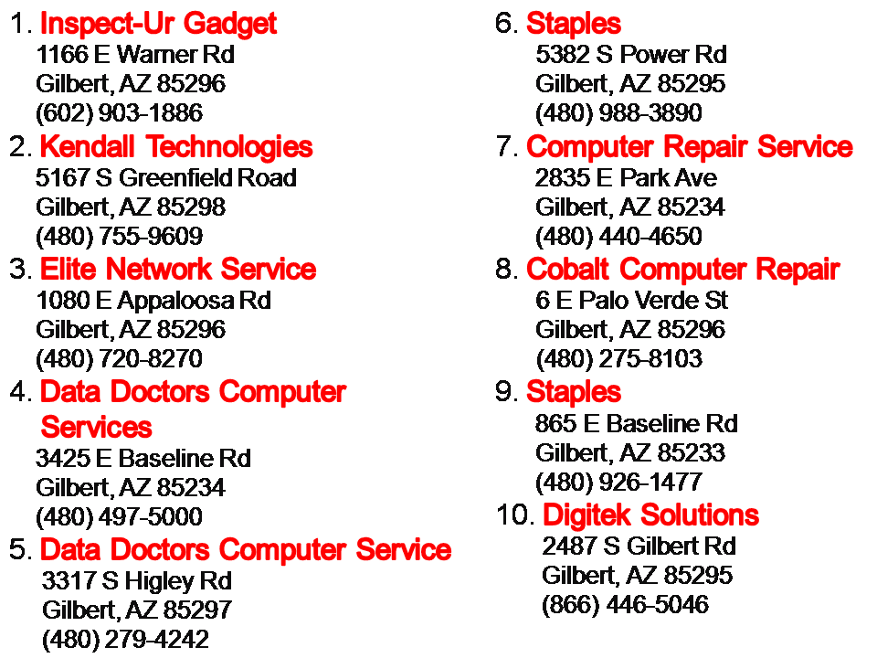 Computer Repair Gilbert AZ technewstoday2