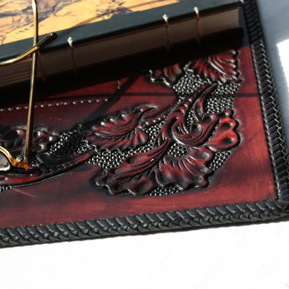 Custom Wedding Accessories Western Trumpet Flower hand tooled leather