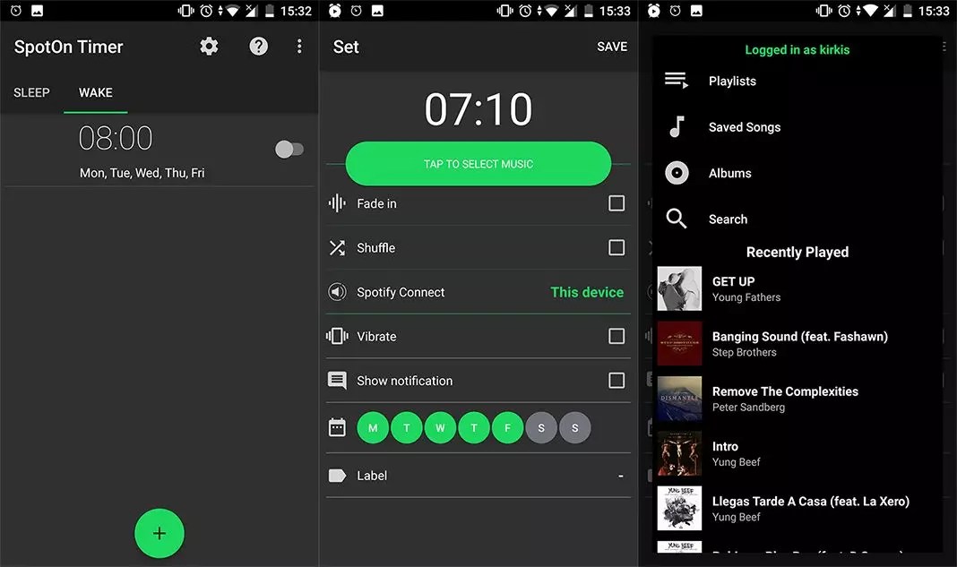 Cómo poner alarmas en tu smartphone con canciones de Spotify Perdidos