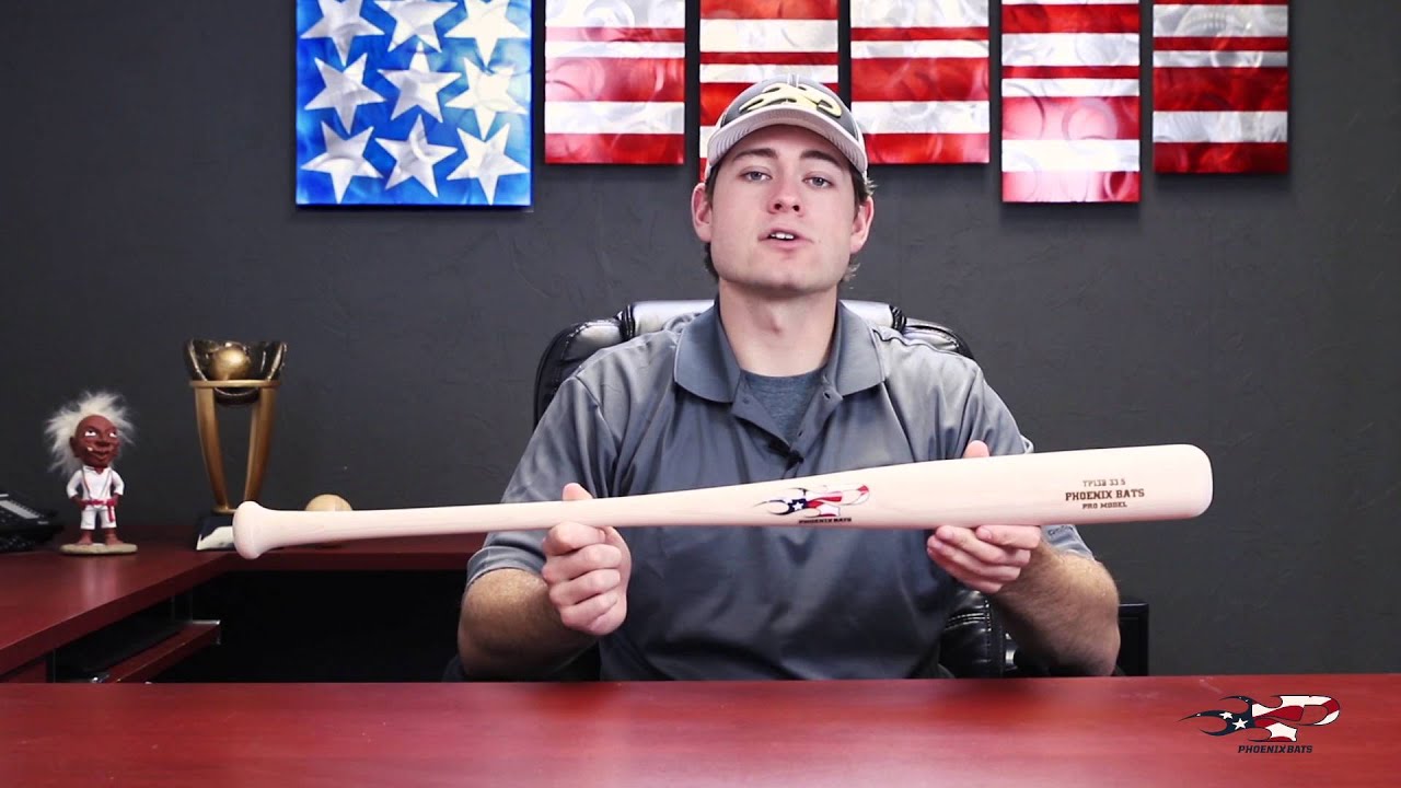 Phoenix Bats TP13 Wood Baseball Bat long barrel end weight flare into