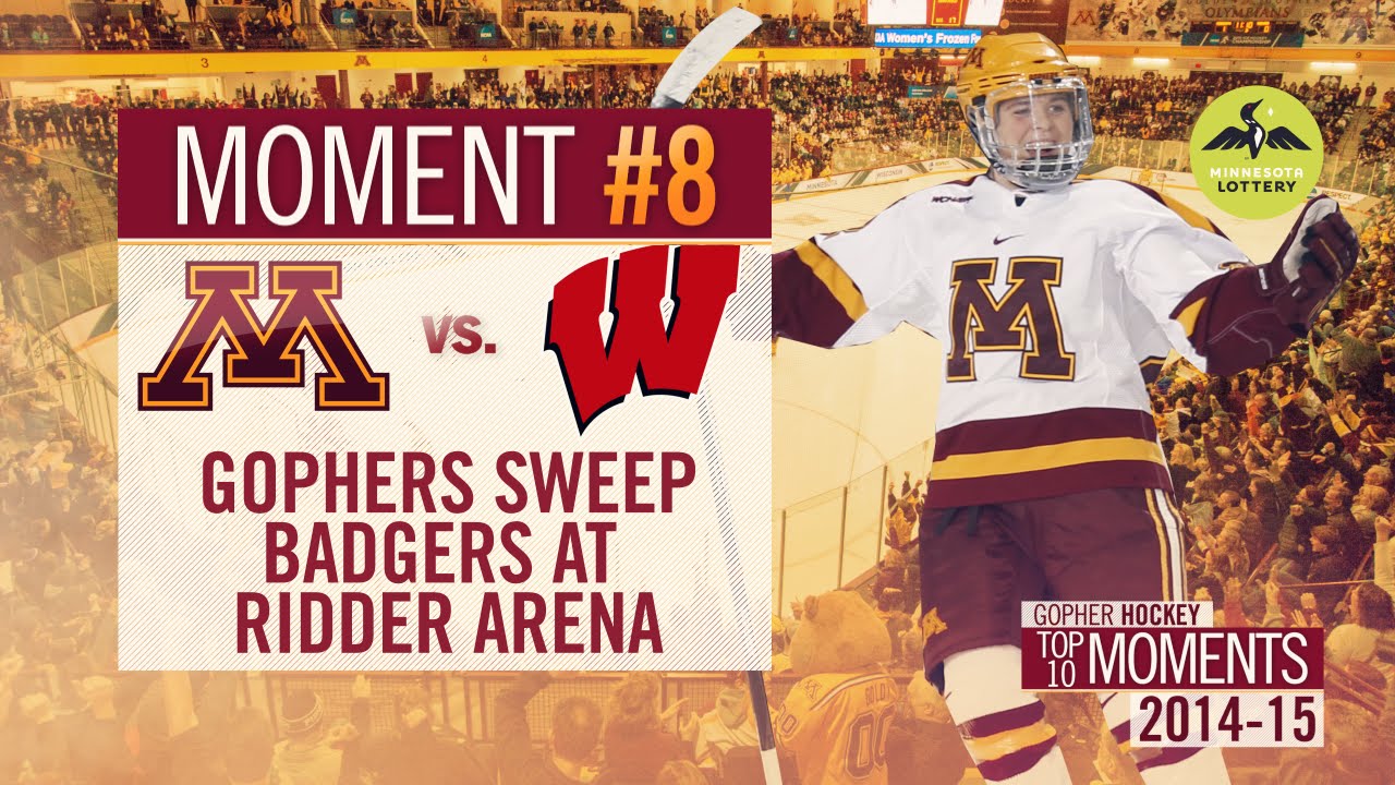 8 Gophers Sweep Badgers at Ridder 2014 15 Gopher Women s Hockey Top 10