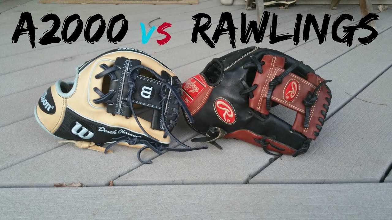 Head to Head Wilson a2000 vs Rawlings Heart of the Hide Baseball Alley