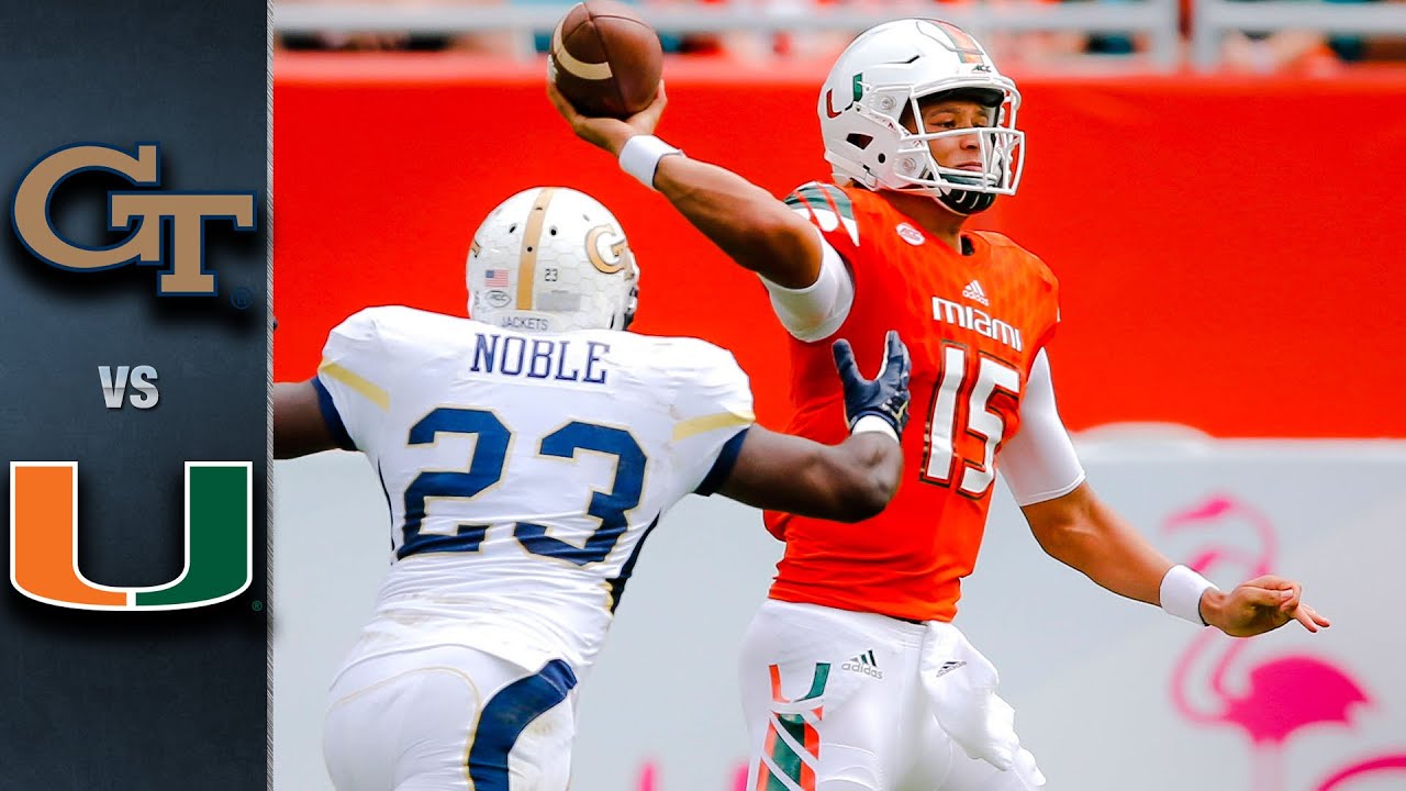 Tech vs Miami Football Highlights 2015 Football Bite